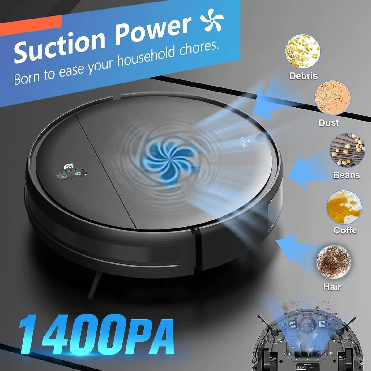 Multi-Function Cleaning Bot: Vacuum, Sweep, Mop